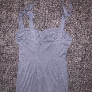Grey free people mini dress with ties/size small